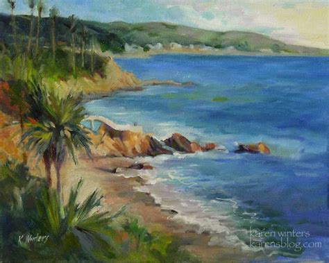 Laguna Beach Shores Oil Painting Seascape By California