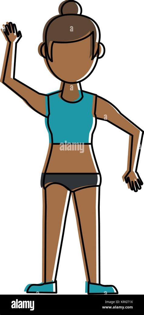 Woman Athlete Cartoon Stock Vector Image And Art Alamy