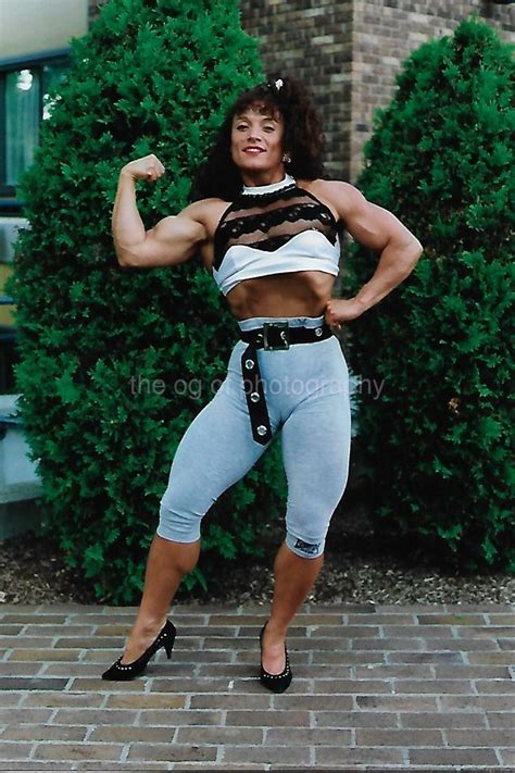 Colette Guimond Bodybuilder S S Found Photo Color Muscle Woman En