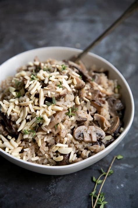 One Pot Mushroom Rice Pilaf Recipe The Forked Spoon
