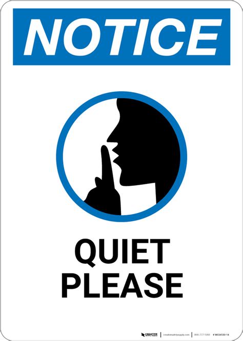 Quiet Please Symbol
