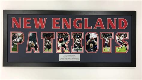 Lot Detail New England Patriots Framed Collage With Photos Of The