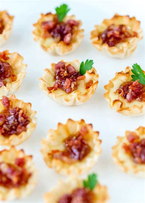 Baked Brie Bites With Fig Jam And Crispy Prosciutto Phyllo Cups Pizzazzerie