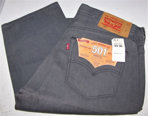 Levis 501 Jeans New Shrink To Fit Gray Men 33 X 36 White Oak Cone Denim 501 2028 Levis