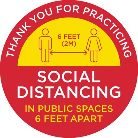 Social Distancing Floor Decal Baron Sign Manufacturing