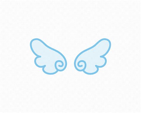 Kawaii Cute Angel Wings Svg Eps Png Dxf Clipart For Cricut Etsy Uk