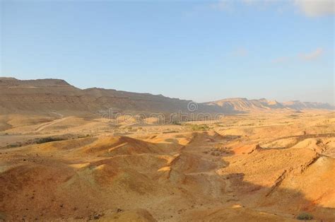 Desert Landscape At Sunrise Hiking Desert Part Of Israel National