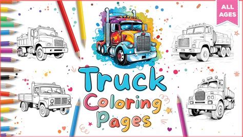 Semi Truck Coloring Page