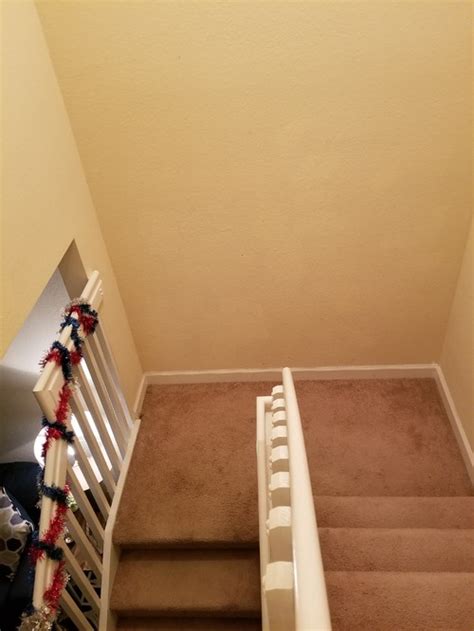 Ross urges homeowners not to crowd the space at the top or bottom of your staircase. Stairs landing ideas? (mirror, paint, tiles, color) - Home ...