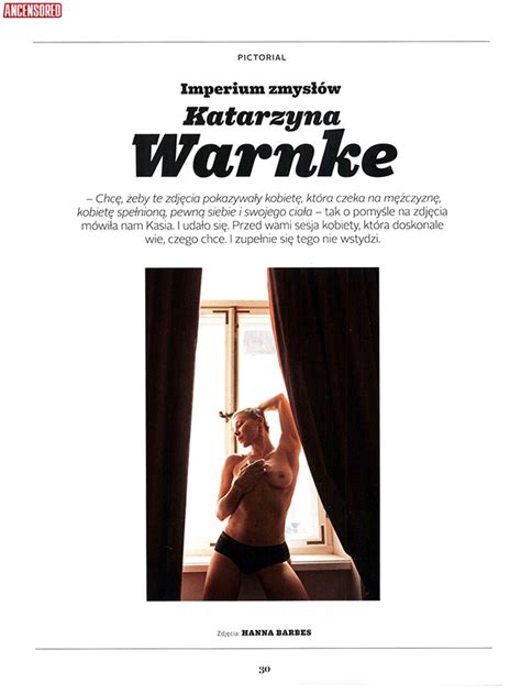 Naked Katarzyna Warnke In Playboy Magazine Poland