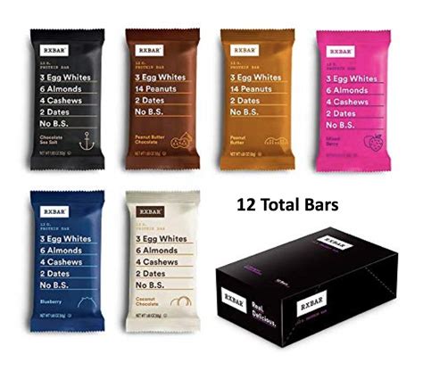 Lot Detail Rxbar Best Seller Variety Pack Protein Bar 12 Pack