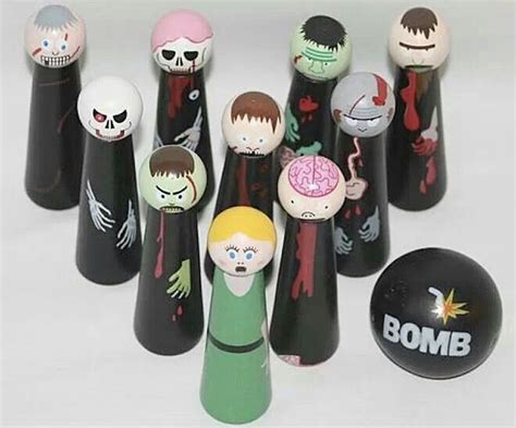 Zombie Bowling Fall Crafts Crafts For Kids Children Crafts Spooky
