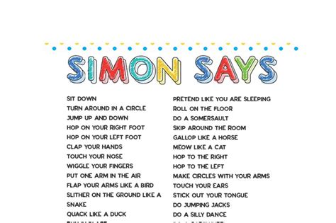 Simon Says Ideas - The Best Ideas for Kids