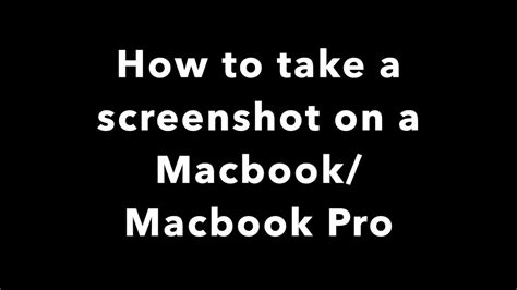 How To Take A Screenshot On A Macbookmacbook Pro Youtube