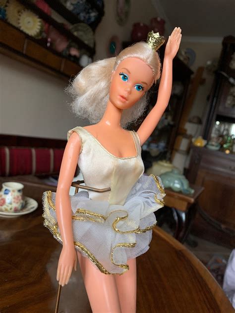 Vintage 1976 Mattel Ballerina Barbie Doll With Tutu Crown Etsy