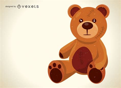 Cute Teddy Bear Illustration Vector Download