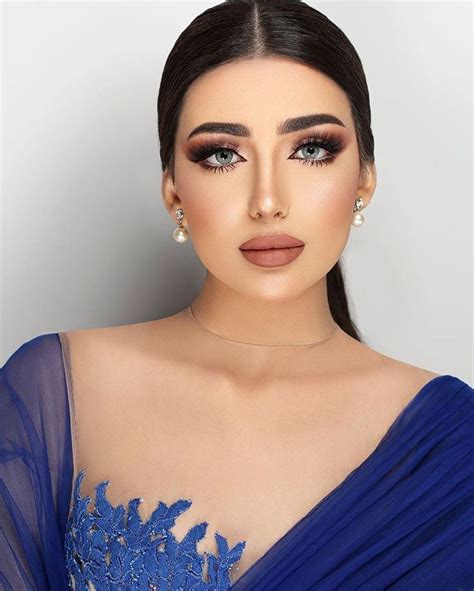 marmar 🔥 مـرمر حسيـن on instagram “🦋💙” bridal hair and makeup red lips makeup look romantic