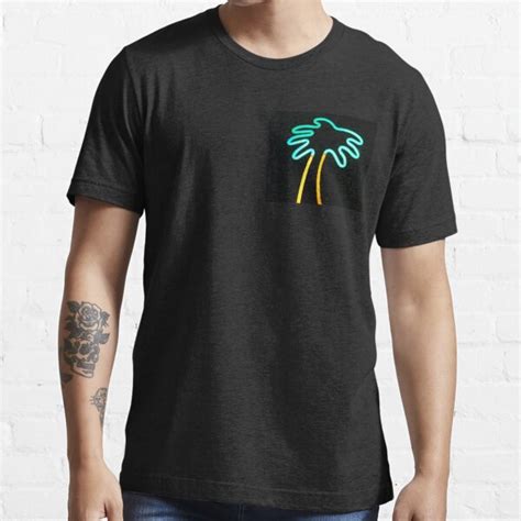 neon palm tree t shirt for sale by eddyfaulkner redbubble palm t shirts tree t shirts