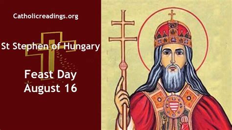 St Stephen Of Hungary Feast Day August 16 2023 Catholic Saint Of