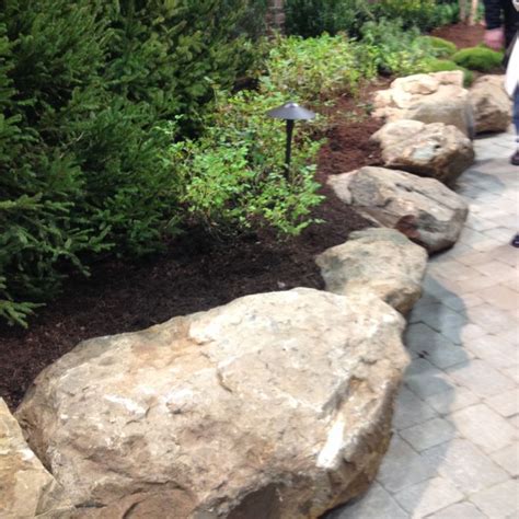 Love The Large Rocks As A Border Landscaping With Boulders