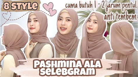 tutorial hijab pashmina simple ala selebgram kekinian pashmina untuk sehari hari dan acara