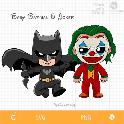 Chibi Batman And Joker Svg Baby Batman Baby Joker Svg Bab Inspire