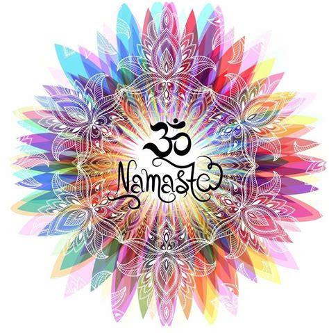 Ts731 Womens T Shirt Namaste Om Flowers Colour Explosion Meditation Zen