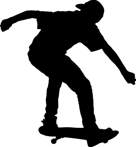 Skateboarding Silhouette Clip Art Skate Png Download 20802253