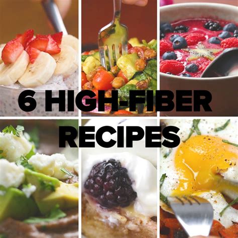 6 High Fiber Recipes High Fiber Foods Recipes Healthy Meal Prep