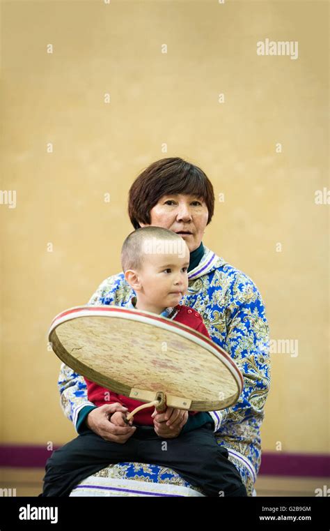 Siberian Yupiks Performing Traditional Music And Dance Hi Res Stock
