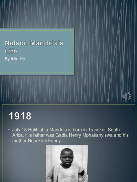 Nelson Mandelas Life Timeline Nelson Mandela African National Congress