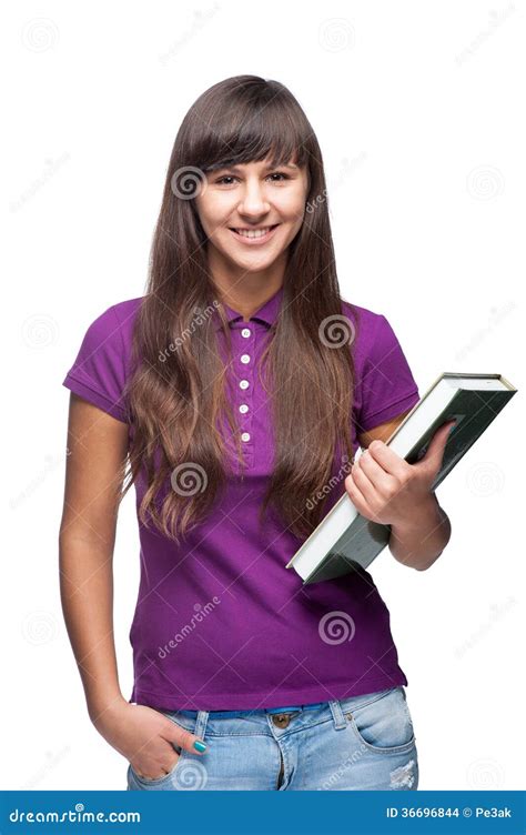 Girl Holding Book Stock Photo Image Of Person Adult 36696844