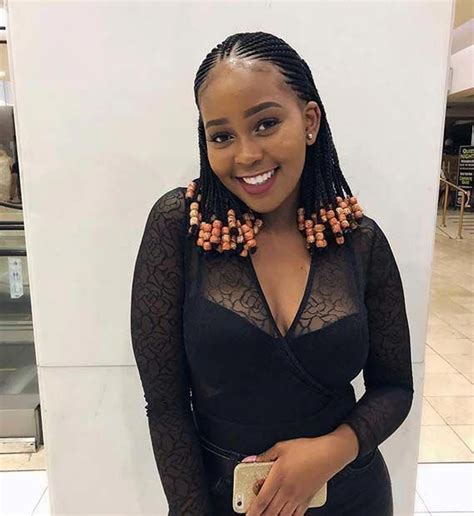 The inverted bob haircut sits pretty on curly as well as straight hair. Short Tribal Braids with Beads #braidstyles in 2020 ...