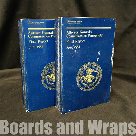 Attorney Generals Commission On Pornography Final Report July 1986 2 Volumes Completes By