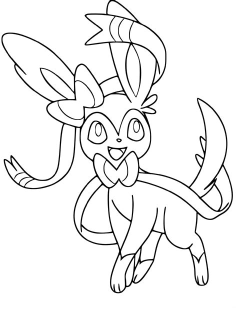 Sylveon Coloring Pages From Pokemon Free Printable Coloring Pages The