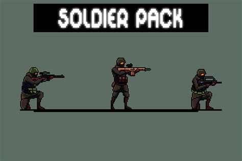 Free Soldier Sprite Sheets Pixel Art Download
