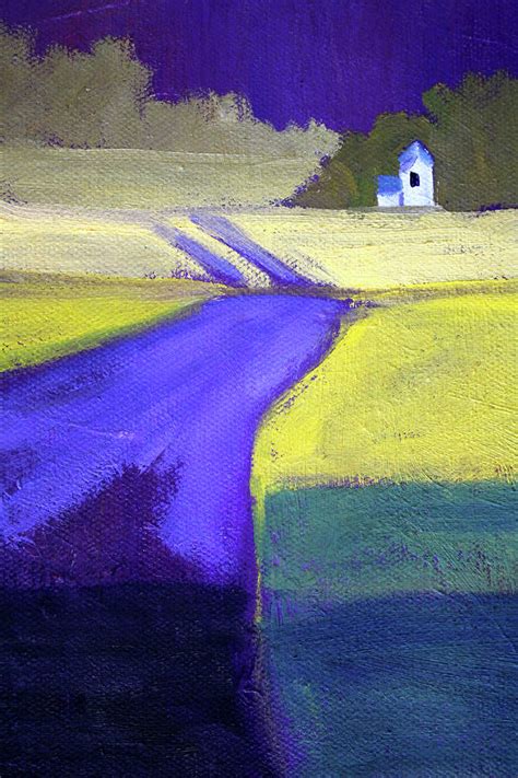 Purple Road Abstract Landscape Painting Painting By Nancy