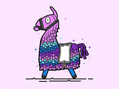 Draw a fortnite llama fuchs in fortnite head test your knowledge. Fortnite Loot Llama Vector Illustration lineart gaming ...