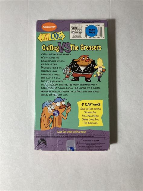 Cat Dog Vs The Greasers Vhs 1999 Nickelodeon Movie Paramount New Sealed