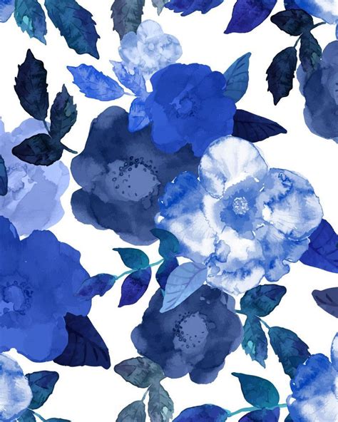 **this wallpaper is available in many colors, please see color chart in product photos for color options. Blue Rose Watercolor Wallpaper | Watercolor wallpaper ...