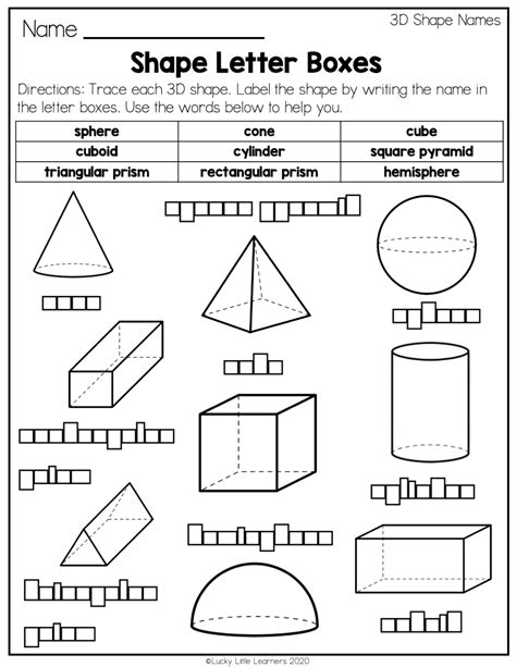 2nd Grade Geometry Worksheets Free Printable