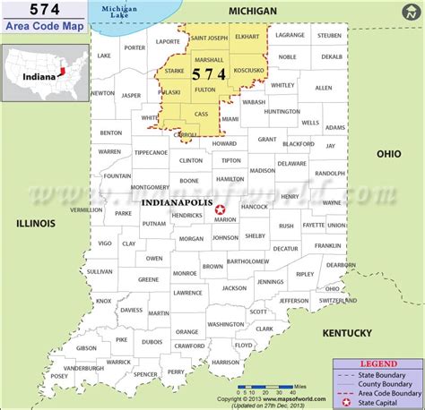 574 Area Code Map Where Is 574 Area Code In Indiana