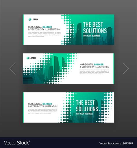 Abstract Corporate Horizontal Web Banner Template Vector Image