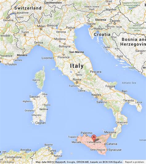 Sicily On Map Of Italy