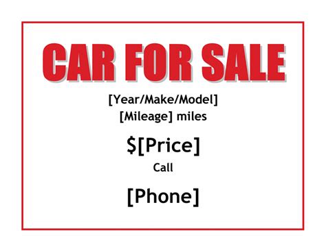 Custom baby on board sign with perfect design and printing ,is very popular for car display. Car For Sale Template | merrychristmaswishes.info