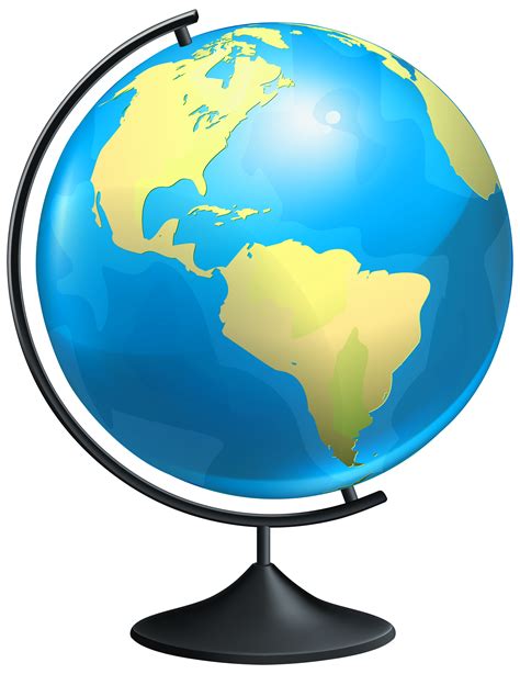 Globe Clipart Colourful World Map Hd 3d Png Download