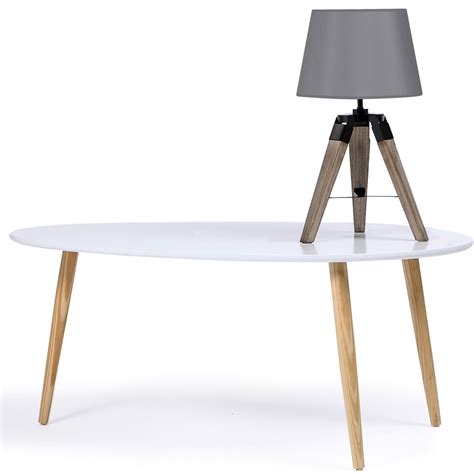 Le spécialiste de la décoration, art de la table et équipement de la maison à petit prix. Lampes de chevet trépied en bois foncé abat-jour gris ...