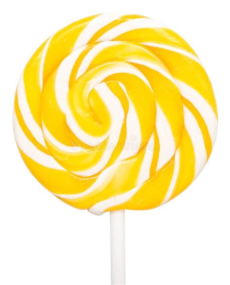 Sweet Yellow Spiral Lollipop Stock Image Image Of Retro Food 35831511