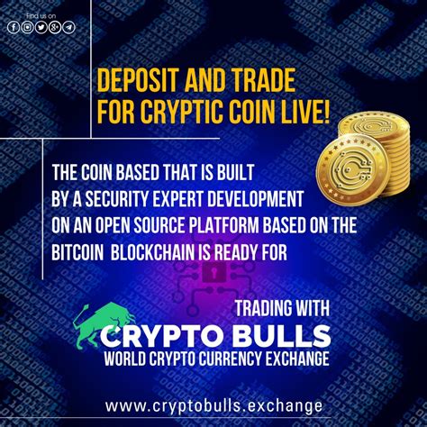 The cryptocurrency exchange with most coins is not always the best place for day trading. #Deposit and #trade for #cryptic coin live ! The #coin ...