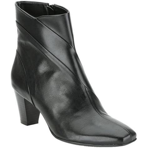 Clarks Limpet Rock Ladies Black Leather Ankle Boots Women From